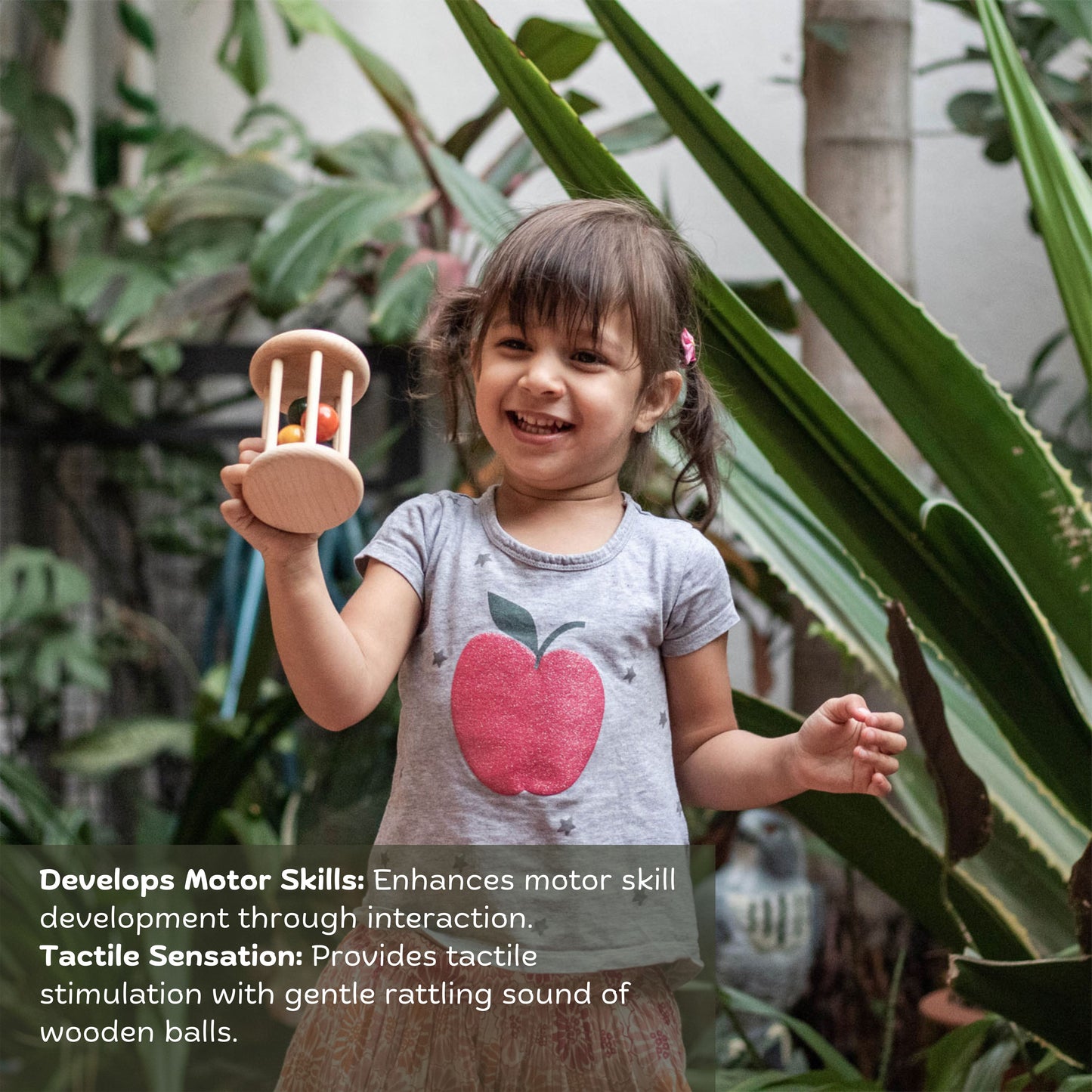 Wooden Rolling rattle