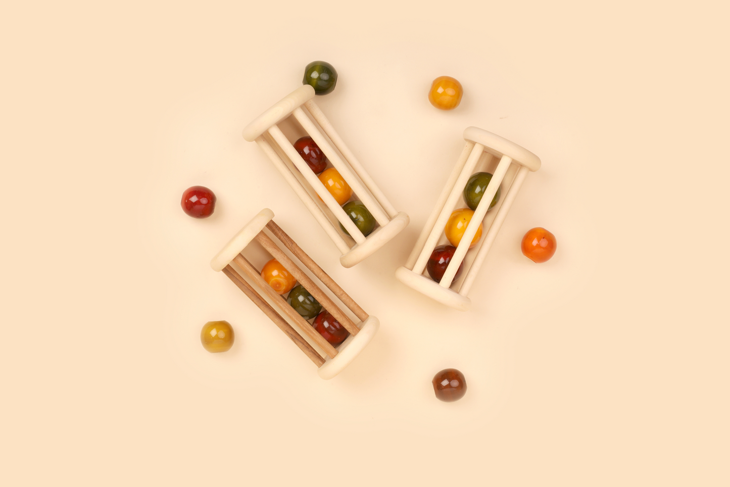 Wooden Rolling Rattle