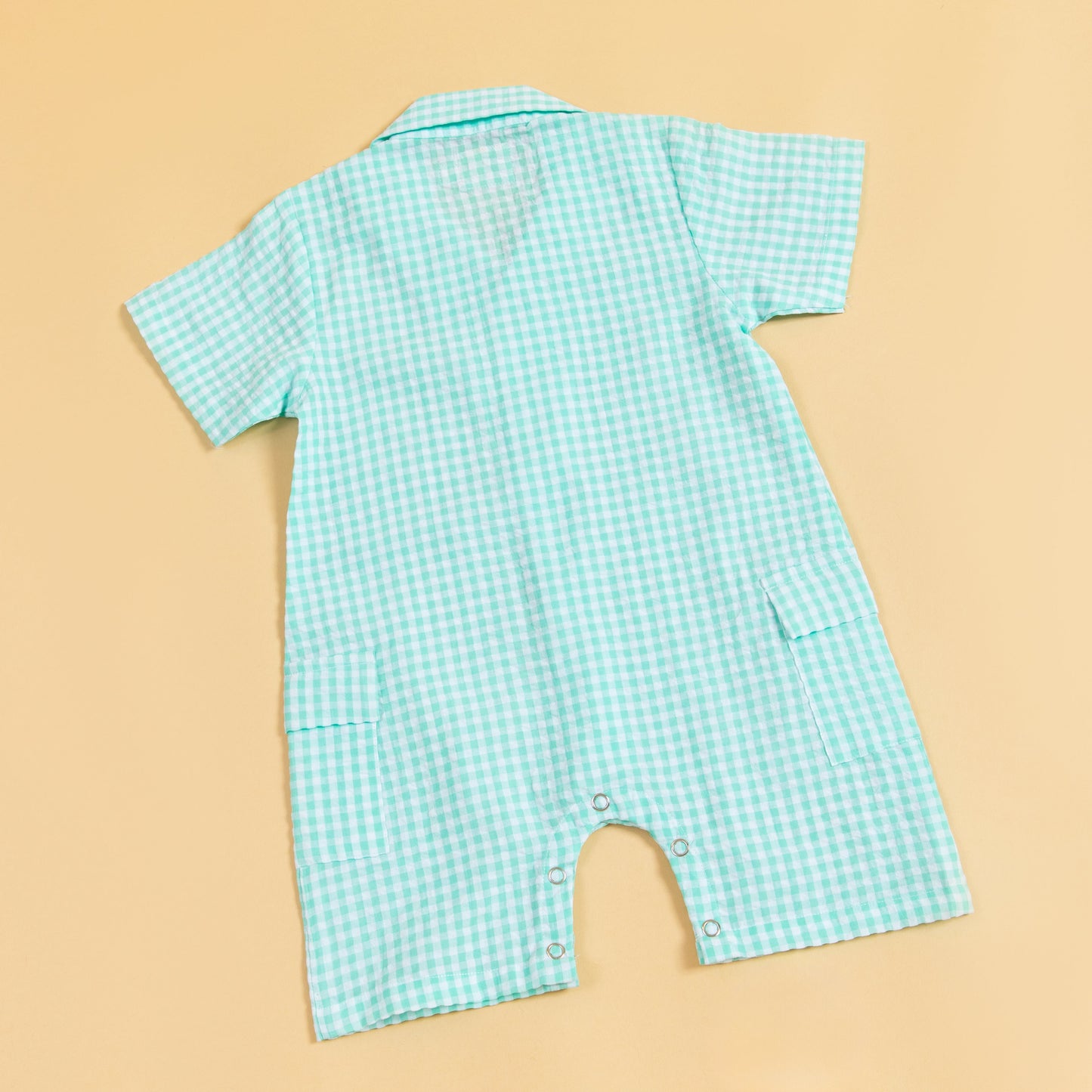 Minty Meadows Textured Playsuit Romper (0-2 Years)