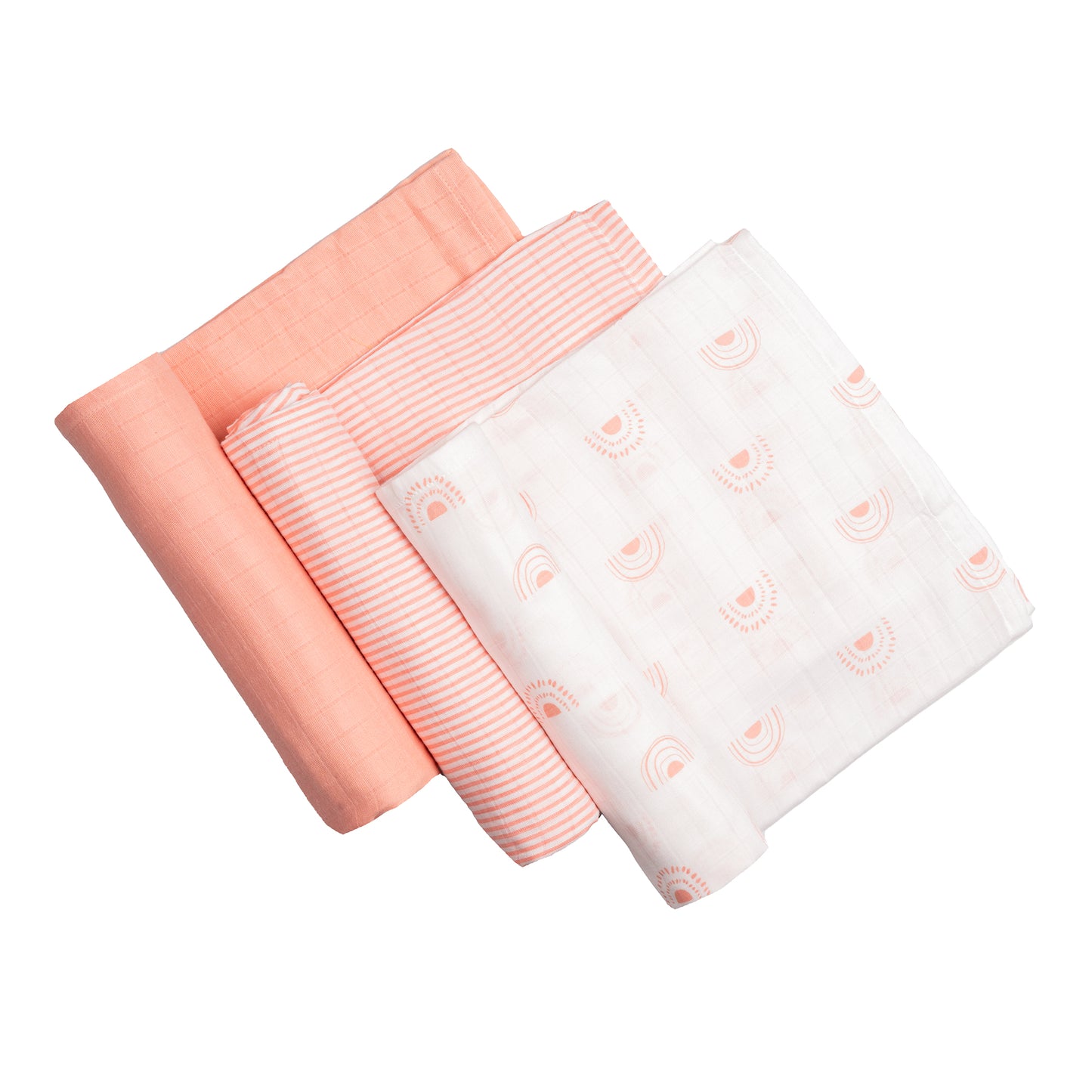 Organic Muslin Swaddles (Set of 3) – Rainbow