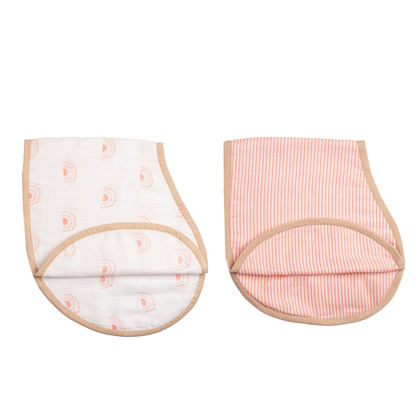 Organic Muslin Burp Cloth & Bib (Pack of 2) – Over the Rainbow
