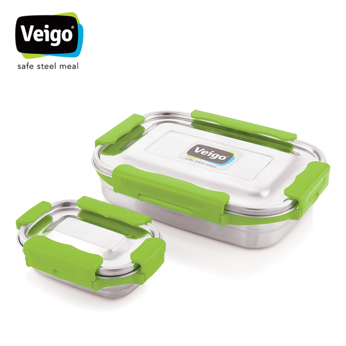 Veigo Maxosteel Jumbo Stainless Steel Lunch Box Set with Insulated Pouch
