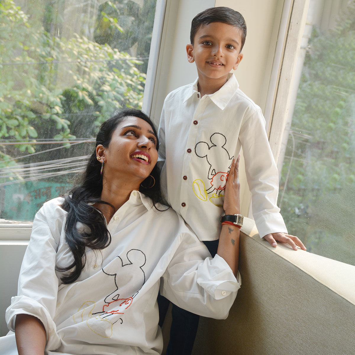 Mouse Embellished Shirt - White