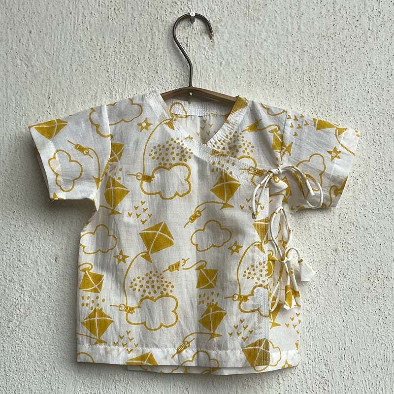 Organic Patang Angarakha With Yellow Pants