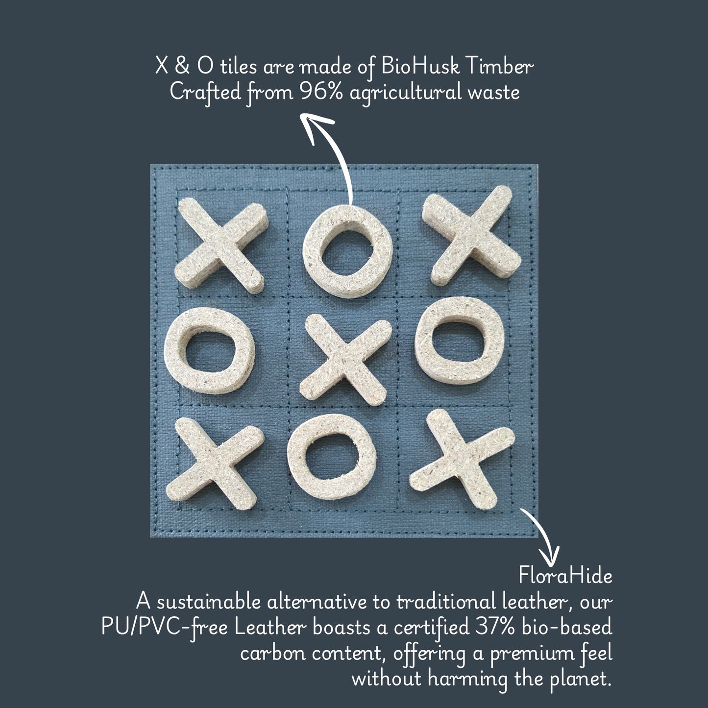 Tic Tac Toe Game – Crafted from Biohusk Timber (All Ages)