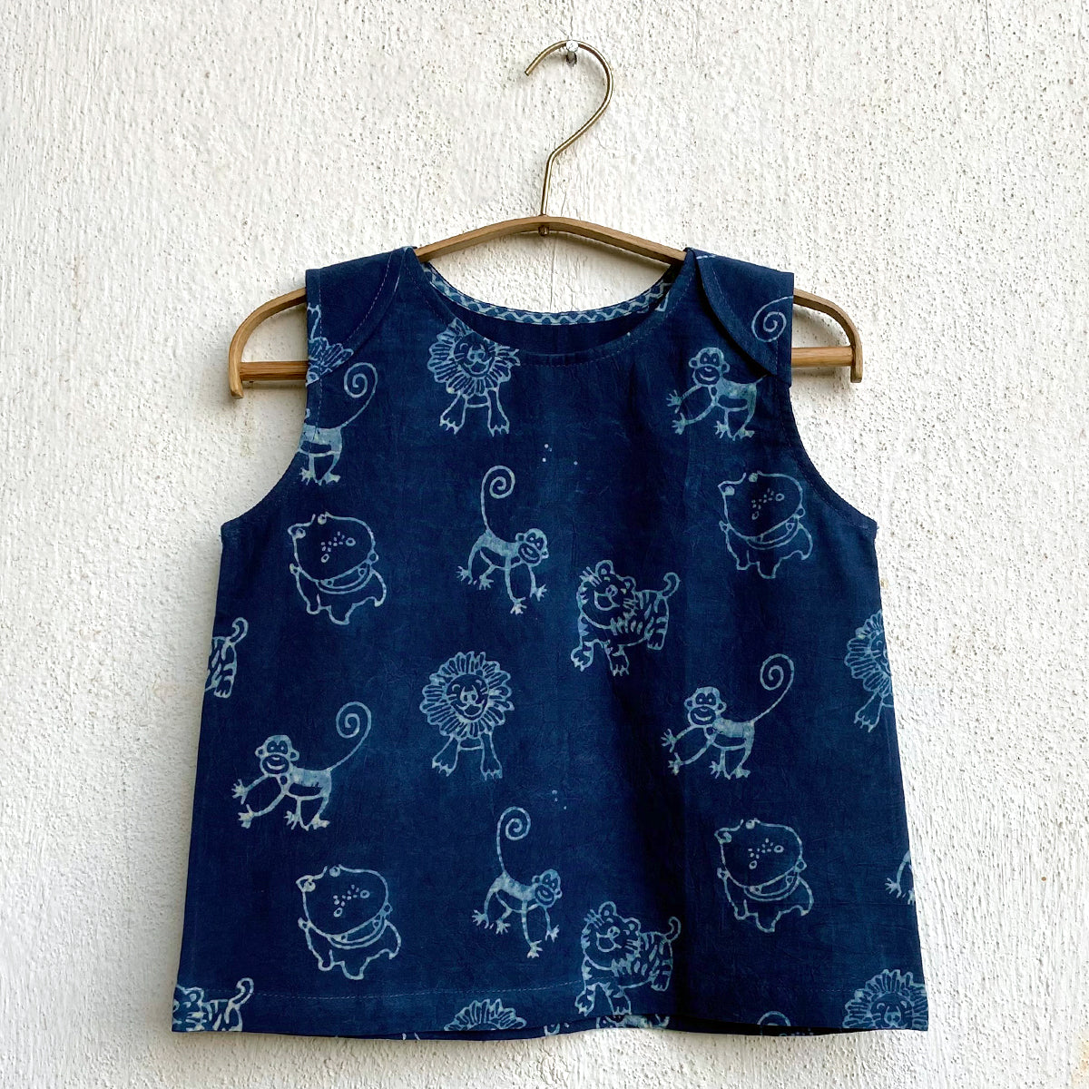 Organic Indigo Zoo Jhabla Bag