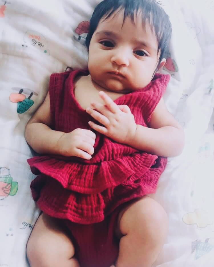 Muslin Cotton Sleeveless Ruffle Romper