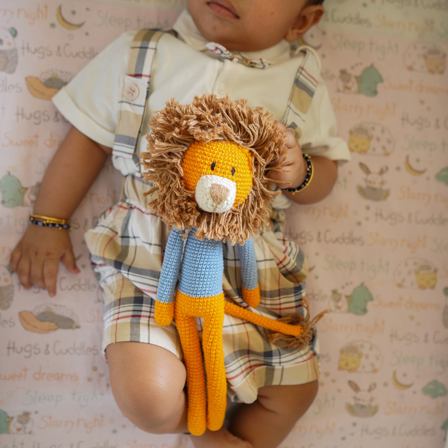 Blue Boy Crochet Doll - Leo the Lion