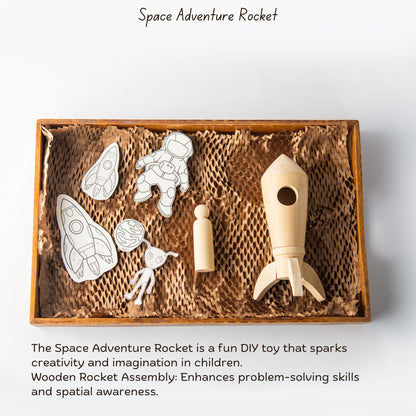 Wooden Space Adventure Rocket