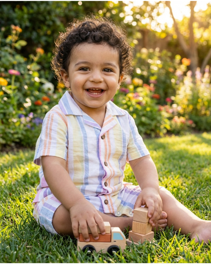 Rainbow Ribbons Playsuit Romper (0-2 Years)