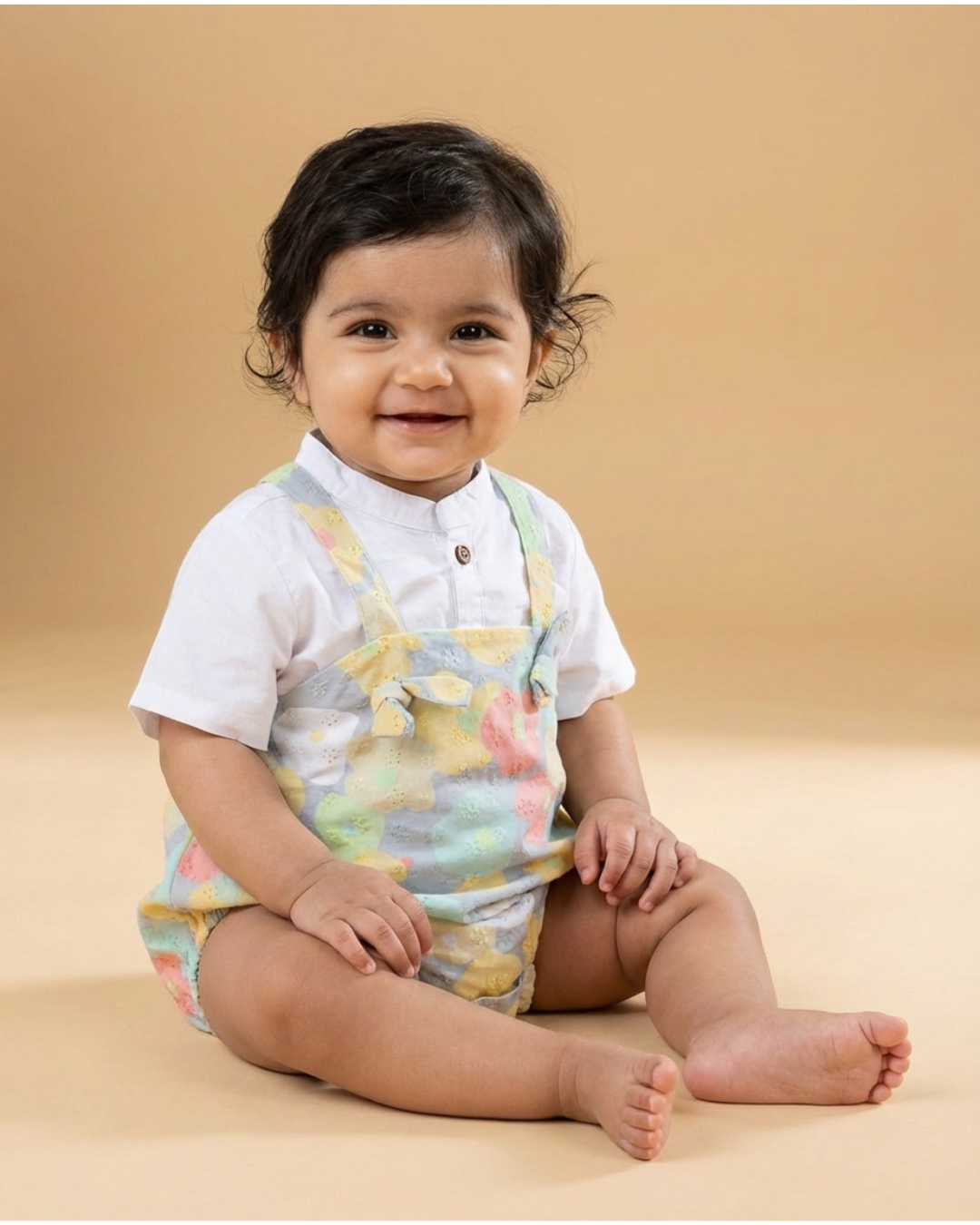 Butterfly Bloom Suspender Romper Set (0-12 Months)