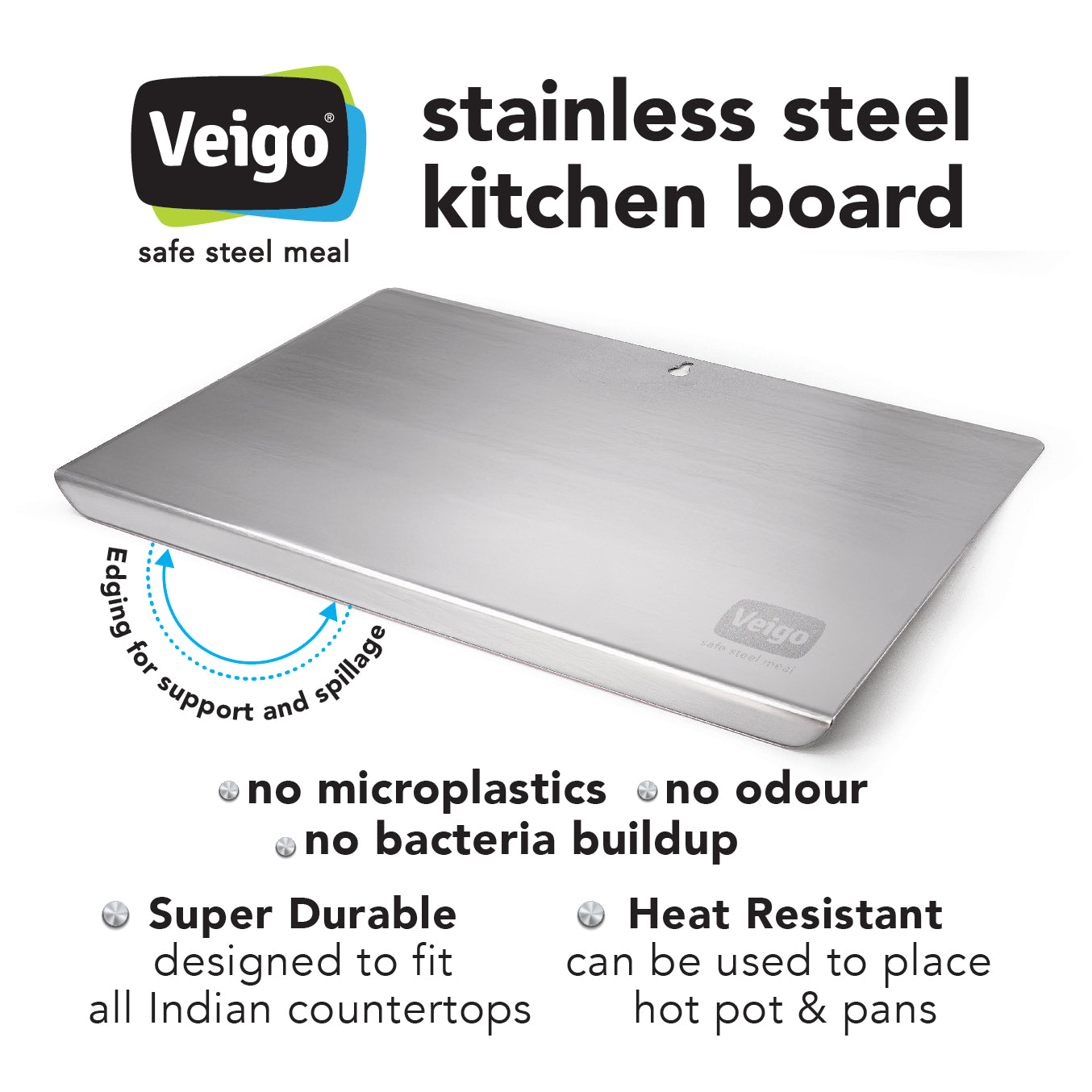 Veigo Houseware Steel Chopping Board
