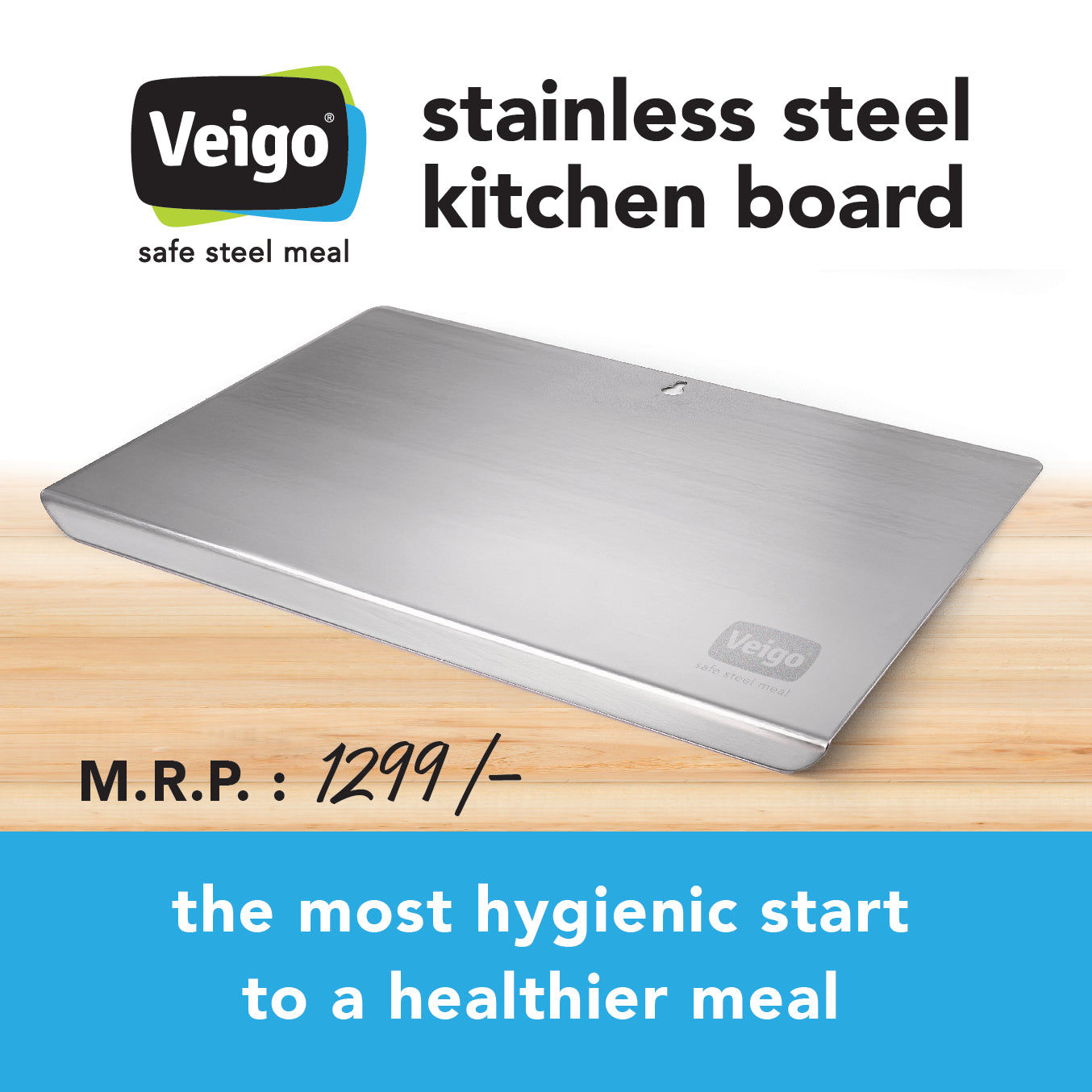 Veigo Houseware Steel Chopping Board