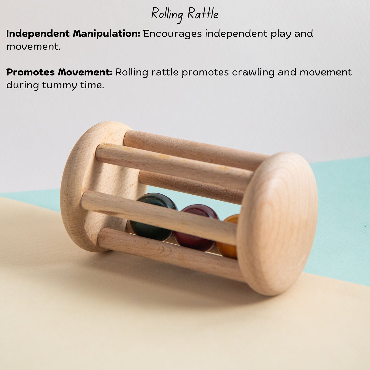 Wooden Rolling rattle