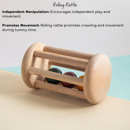 Wooden Rolling rattle