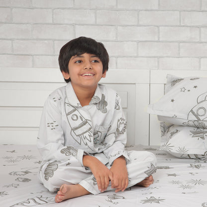 To The Moon And Beyond - Glow in The Dark Night Suit