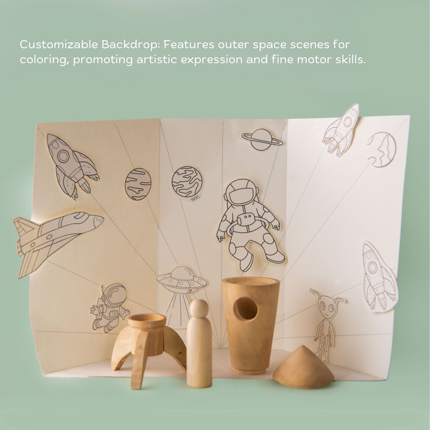 Wooden Space Adventure Rocket