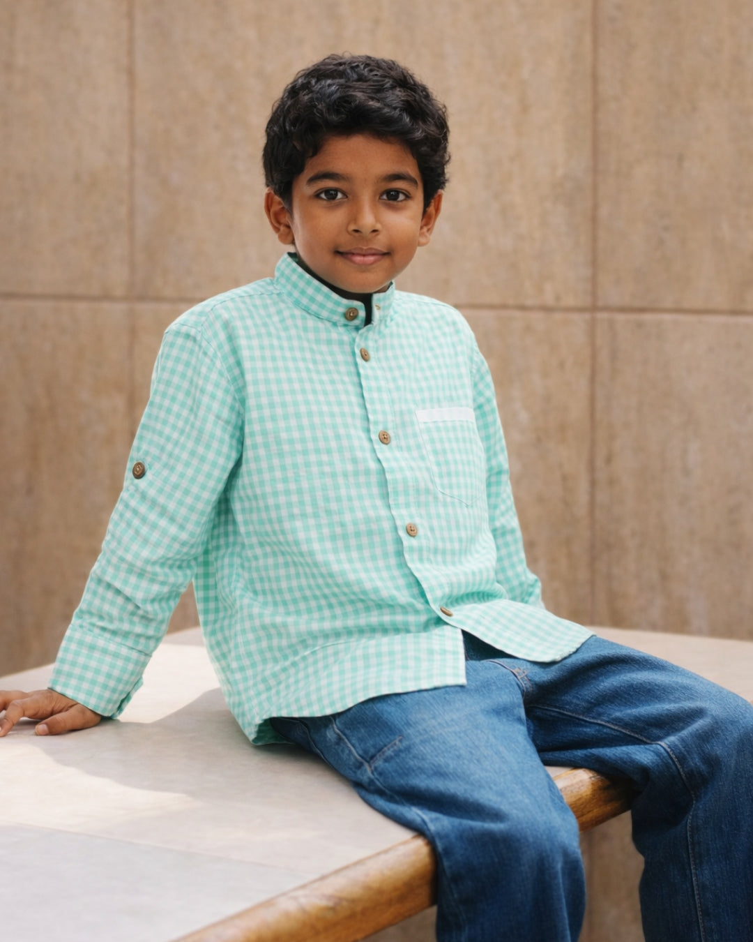 Minty Meadows Full Hand Boys Shirt (1-10 Years)