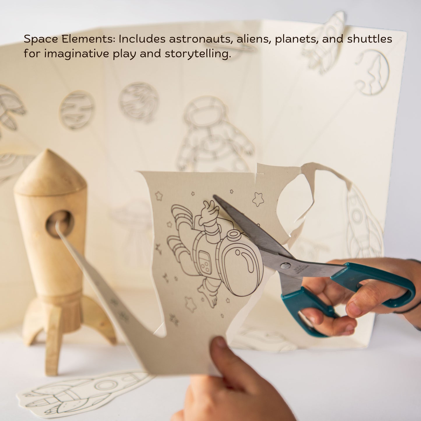 Wooden Space Adventure Rocket