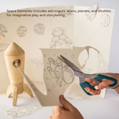 Wooden Space Adventure Rocket