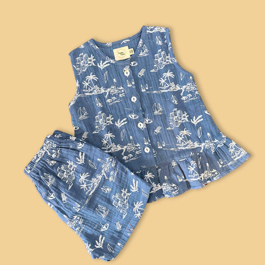 Summer Wanderers Blue Set Girls