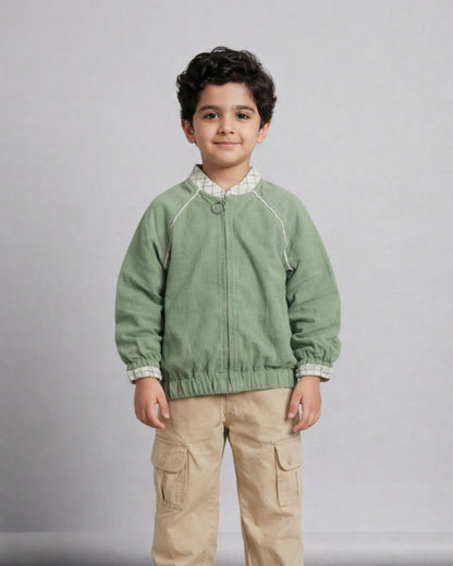Patch & Play Sage Unisex Bomber Jacket (1-10 Years)