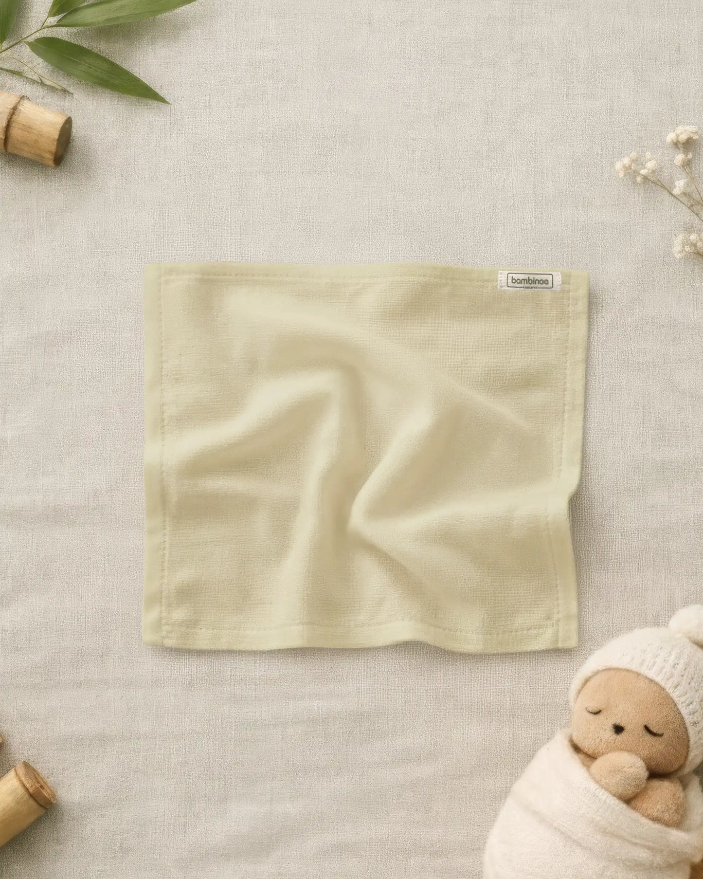 Bamboo Face Towel - Frosted Almond & Garden Glade (Combo)