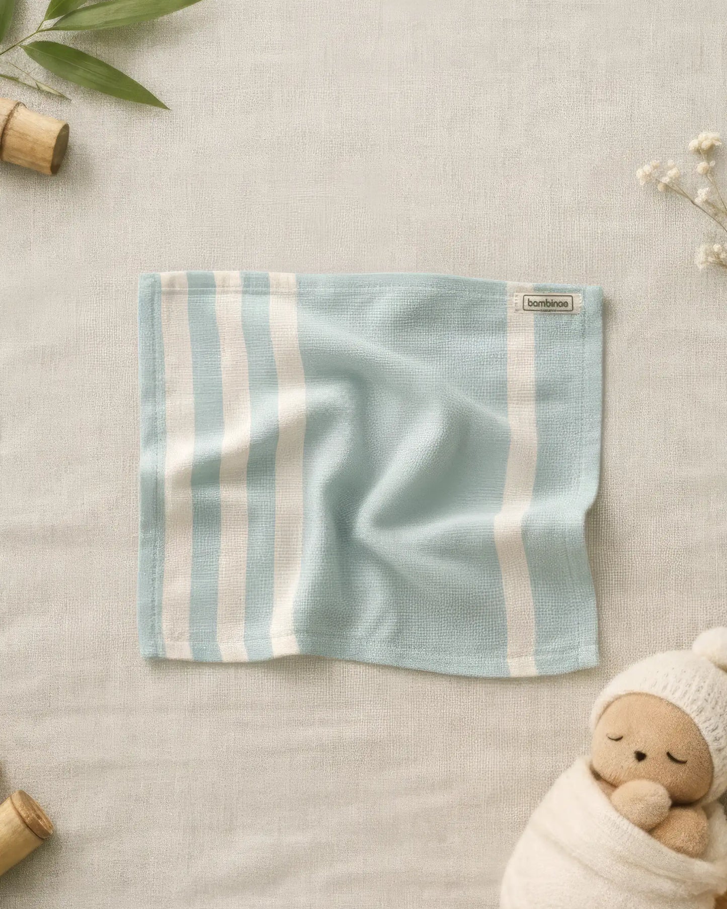 Bamboo Face Towel - Harbor Gray & Sweet Corn (Combo)
