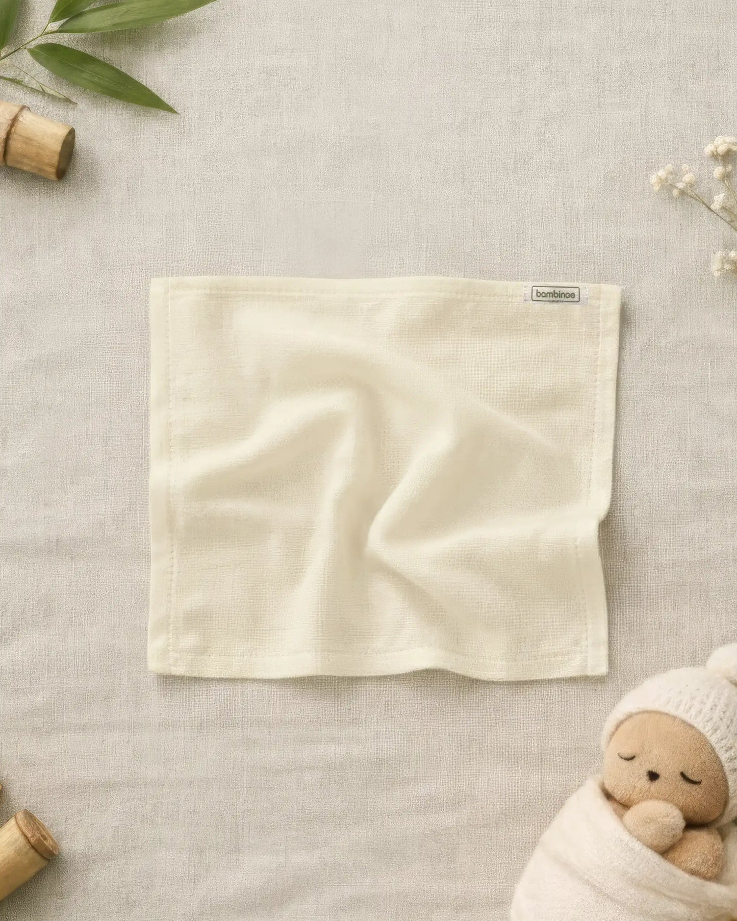 Bamboo Face Towel - Harbor Gray & Sweet Corn (Combo)
