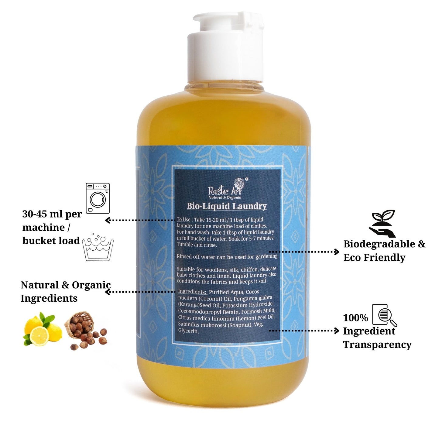 Rustic Art Organic Bio-Liquid Laundry (300 ml)