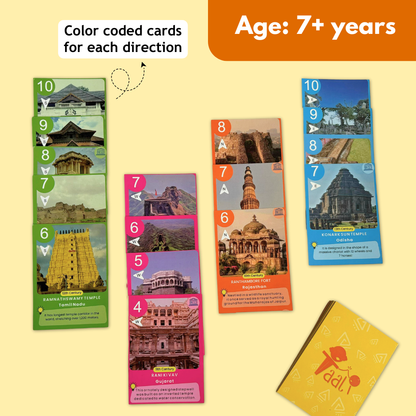 Taali Bharat Yatra - Indian Monument Card Game (52 Cards)