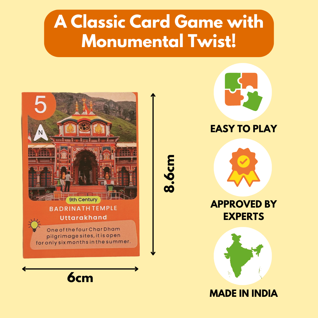 Taali Bharat Yatra - Indian Monument Card Game (52 Cards)