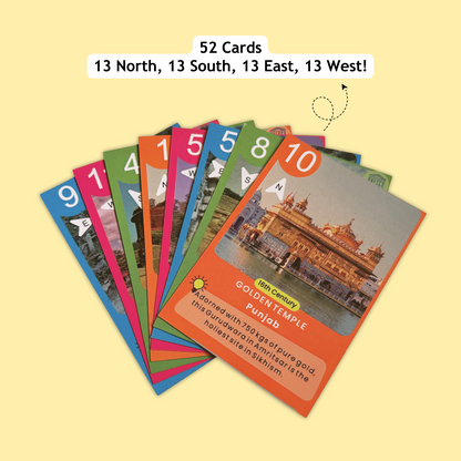 Taali Bharat Yatra - Indian Monument Card Game (52 Cards)
