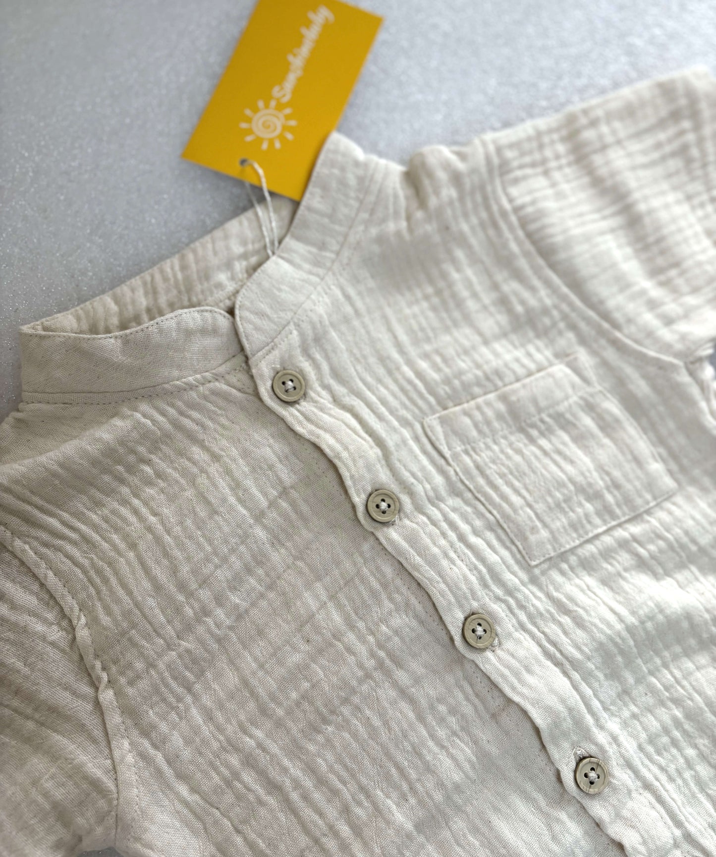 Turtle Collar Baby Boy Shirt Romper (0-2 Years)