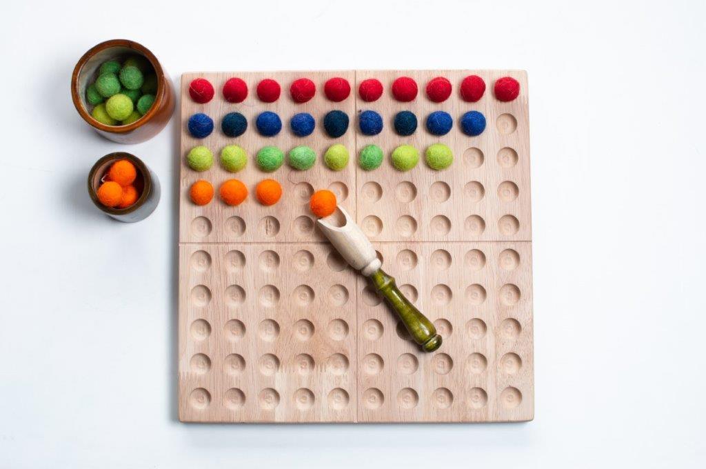 Montessori Educational Toy | Wooden Hundred Board - Bombay Toy Company