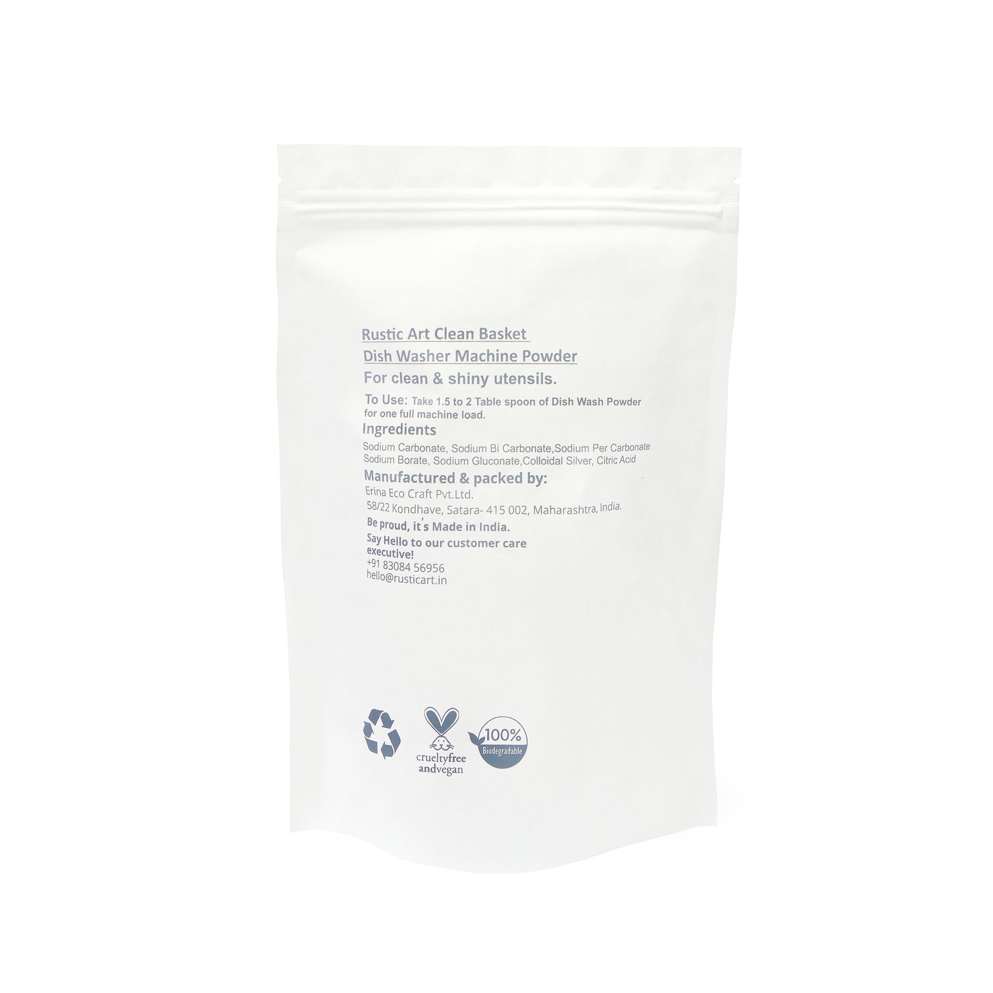 Rustic Art Clean Basket Machine Dish Washer Powder (800 g)