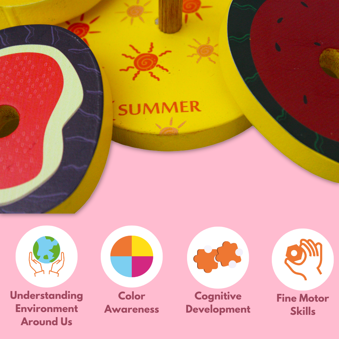 Taali Mausami Fal - Seasonal Fruit Stacking and color Matching Toy Set