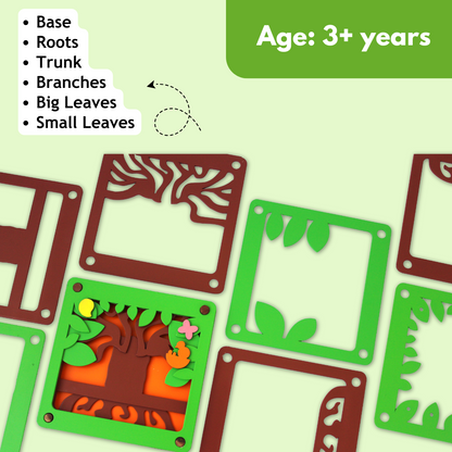 Taali Ped - Parts of Tree Stacking Puzzle Toy Set
