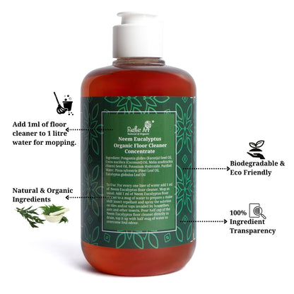 Rustic Art Organic Neem Eucalyptus Floor Cleaner Concentrate (300ml)
