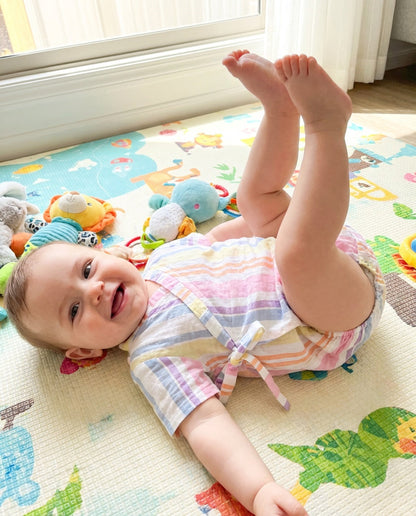 Rainbow Ribbons Kimono Romper (0-24 Months)