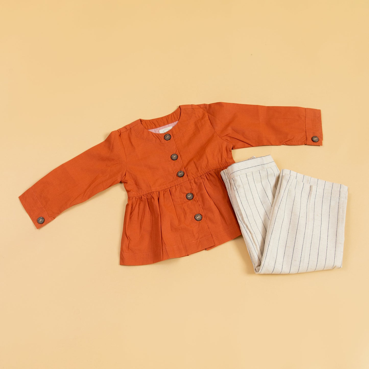 Rust Peplum Set (1-10 Years)
