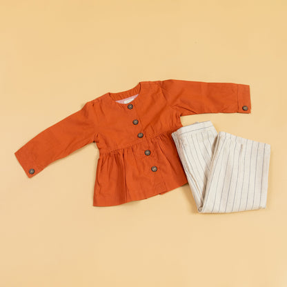 Rust Peplum Set (1-10 Years)