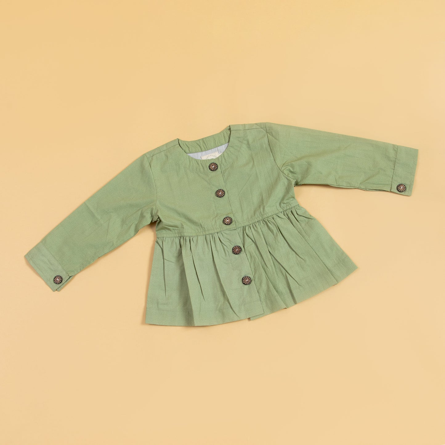 Olive Peplum Top (1-10 Years)