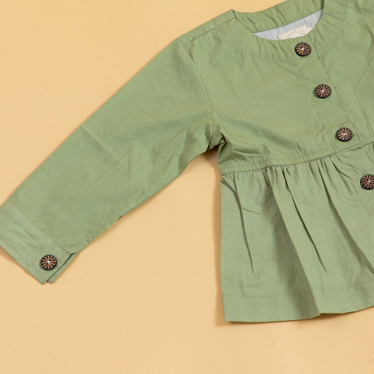 Olive Peplum Top (1-10 Years)