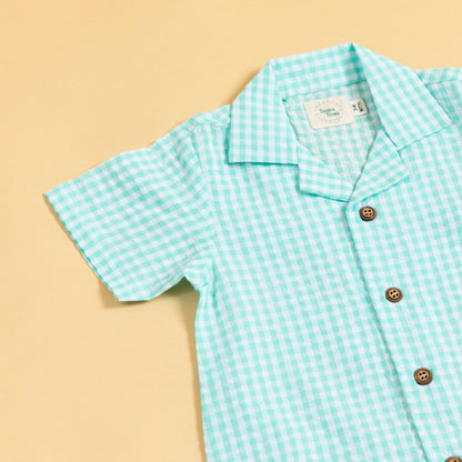 Minty Meadows Textured Playsuit Romper (0-2 Years)