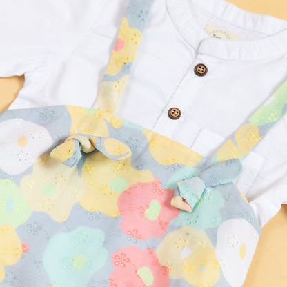 Butterfly Bloom Suspender Romper Set (0-12 Months)