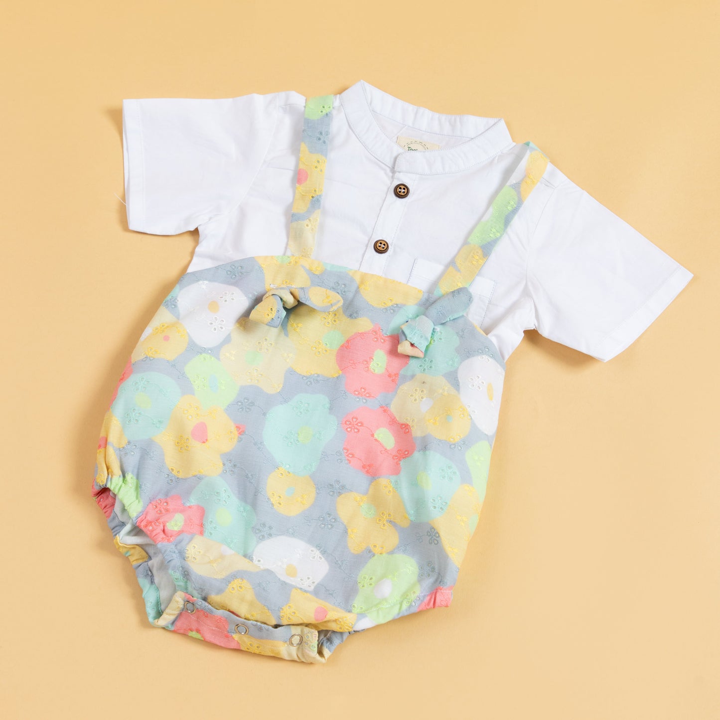 Butterfly Bloom Suspender Romper Set (0-12 Months)
