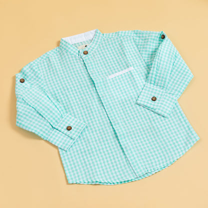 Minty Meadows Full Hand Boys Shirt (1-10 Years)