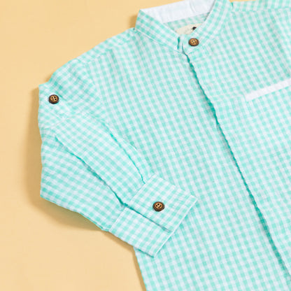 Minty Meadows Full Hand Boys Shirt (1-10 Years)