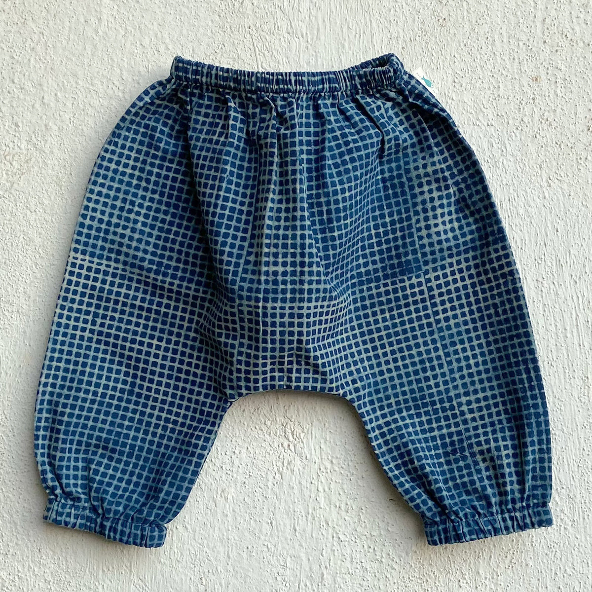 Organic Indigo Check Kurta + Matching Pants